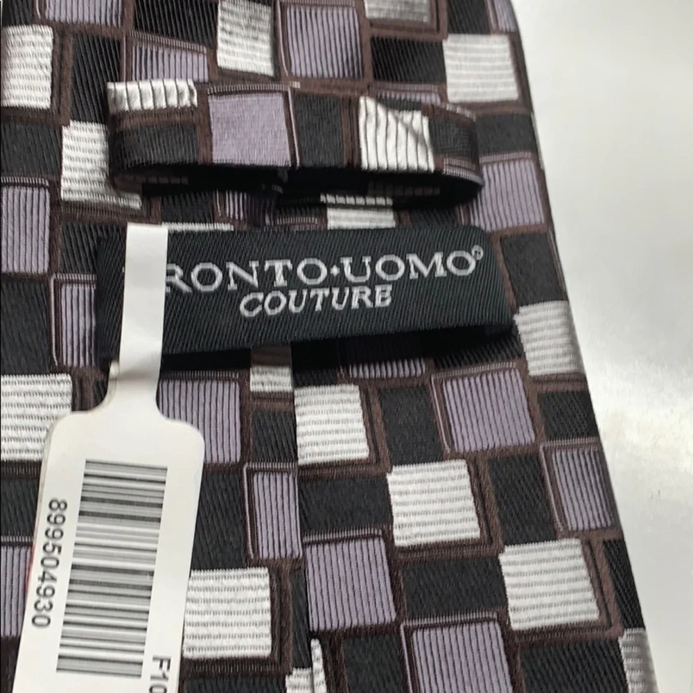 Pronto Uomo Couture - Black White Gray Tie